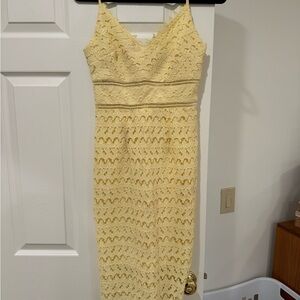 Yellow lace dress